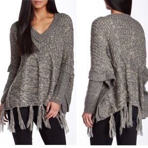 Anthropologie Love Token Batwing Poncho Sweater